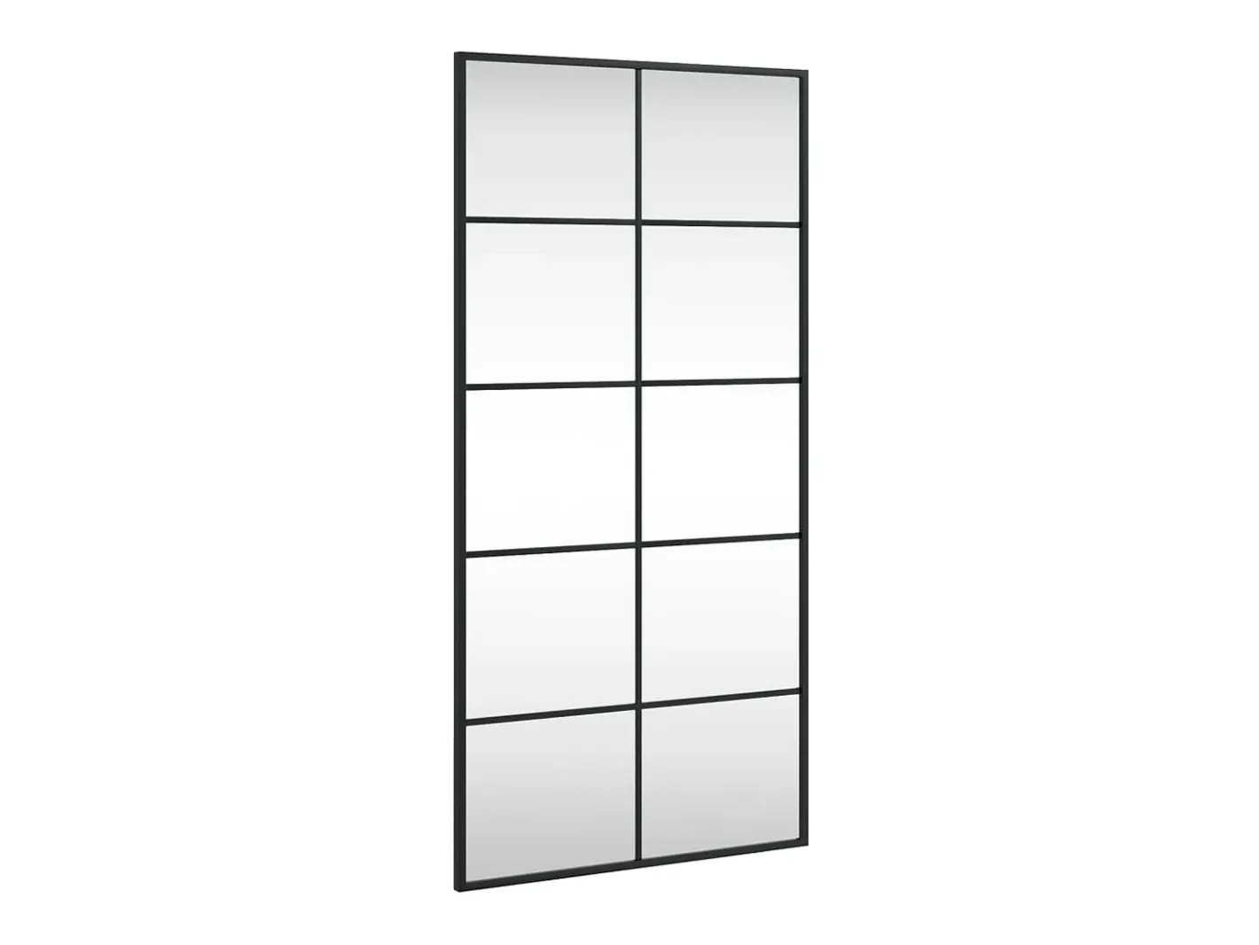 Espejo de pared rectangular de hierro 50x100 cm ES942146 Negro