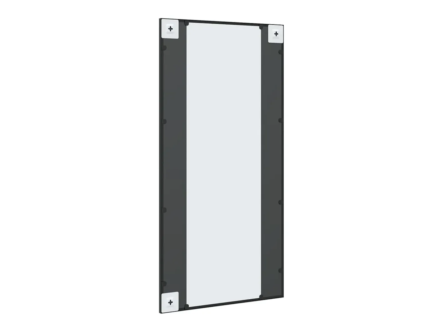 Espejo de pared rectangular de hierro 50x100 cm ES942146 Negro