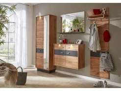 Les Tendances Espejo de pared rectangular con estante Dravy oscuro 90 cm Gris Discount