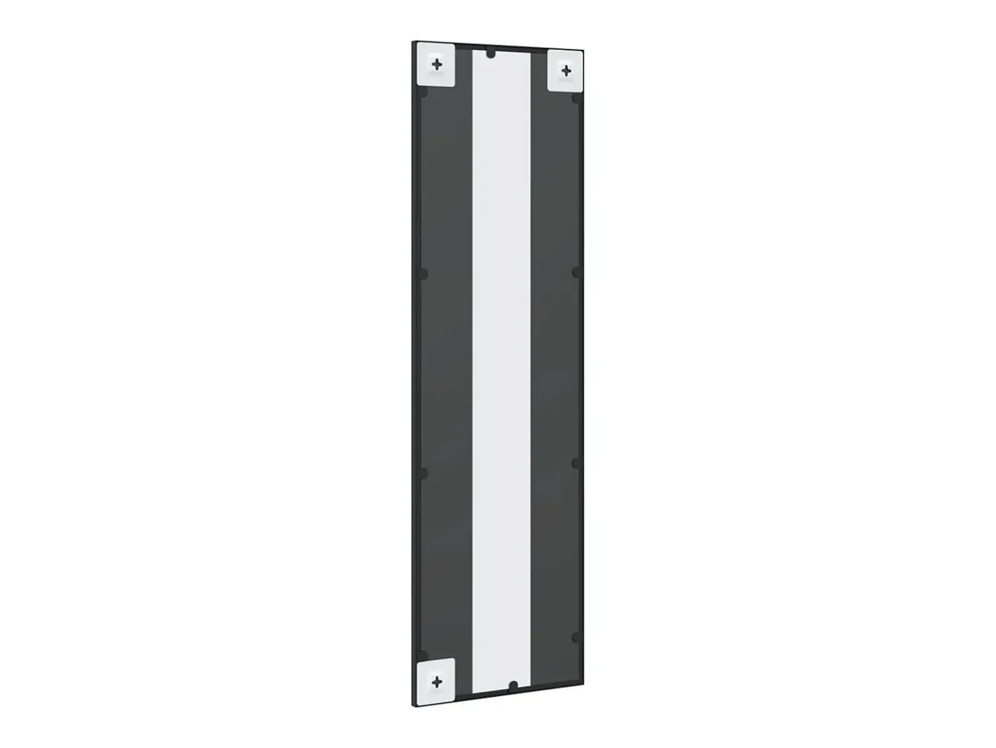 Espejo de pared rectangular de hierro 30x100 cm ES795985 Negro Discount