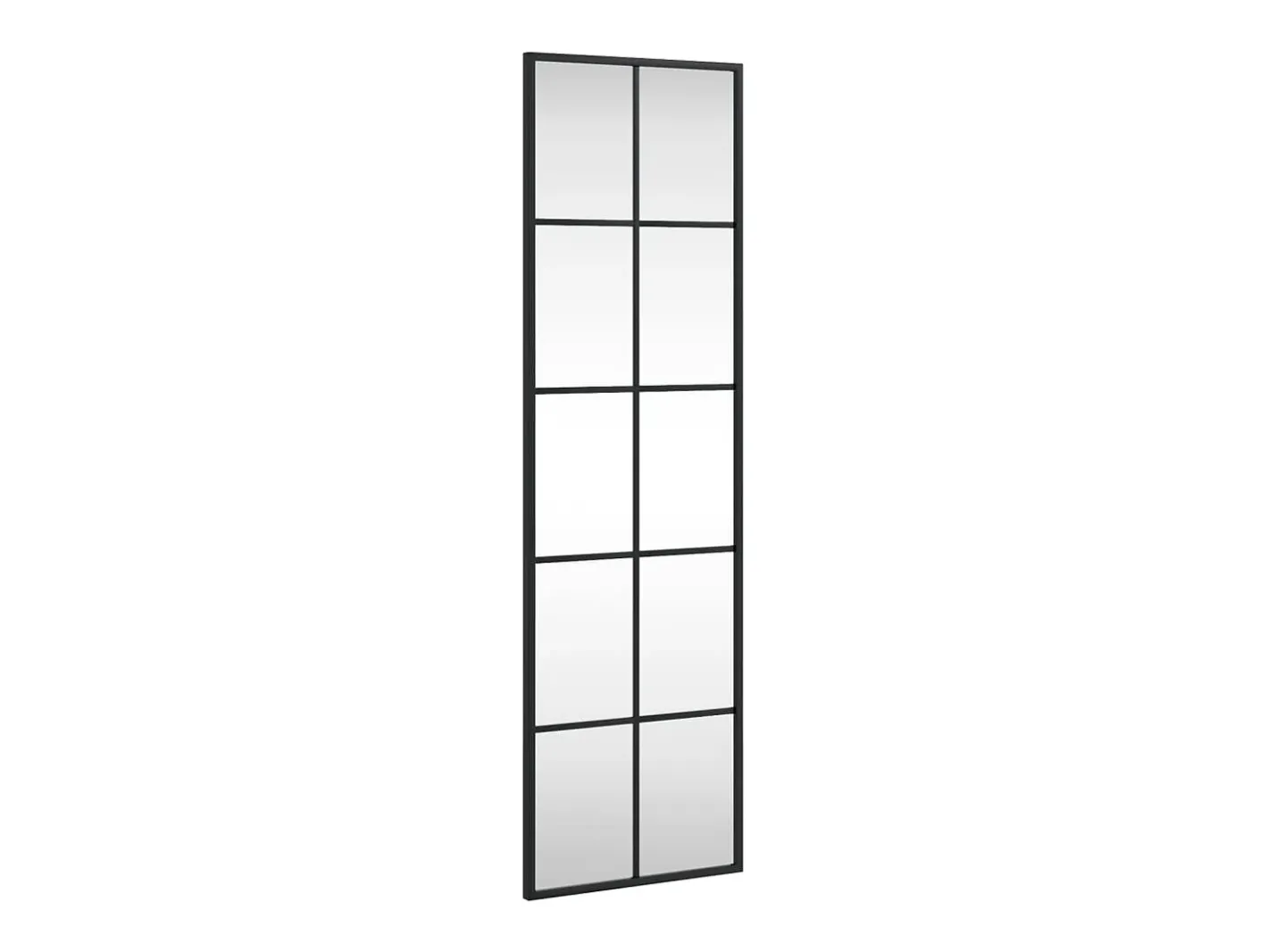 Espejo de pared rectangular de hierro 30x100 cm ES795985 Negro Discount