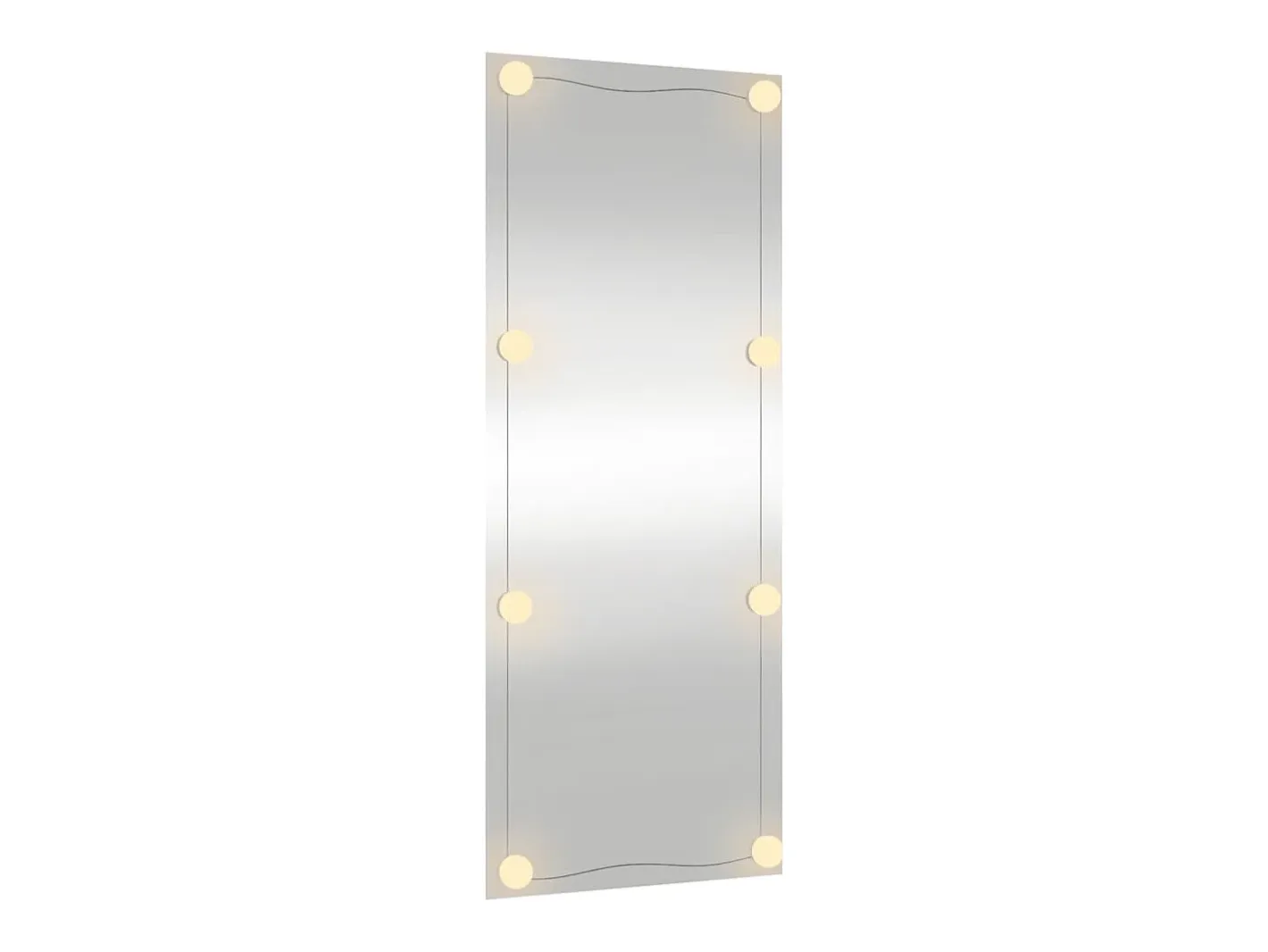 Espejo De Pared|Espejo-Espejo de pared rectangular con luces LED vidrio 40x100 cm ES462610 Plateado