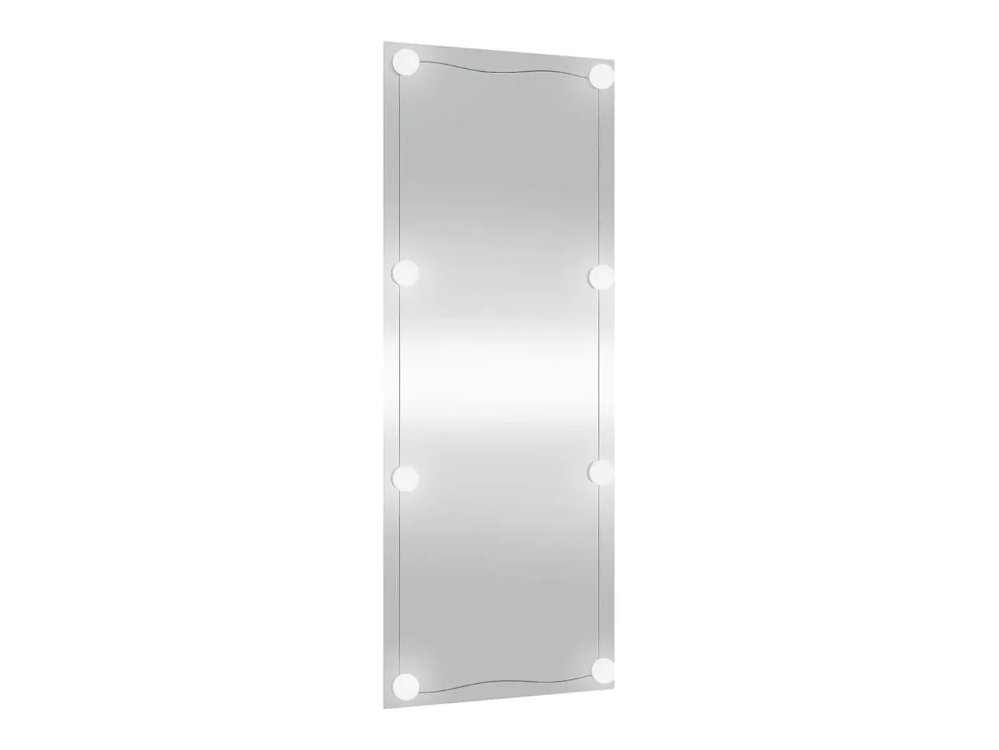 Espejo De Pared|Espejo-Espejo de pared rectangular con luces LED vidrio 40x100 cm ES462610 Plateado