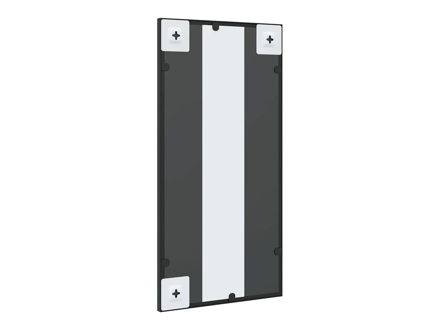 Espejo de pared rectangular de hierro 30x60 cm ES799849 Negro
