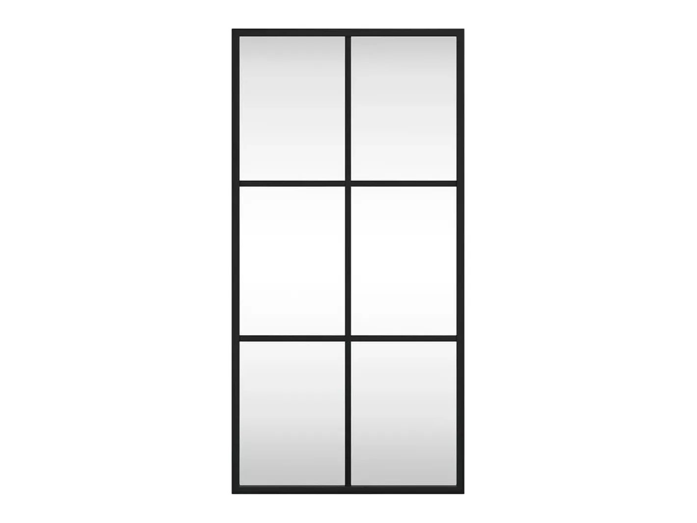 Espejo de pared rectangular de hierro 30x60 cm ES799849 Negro