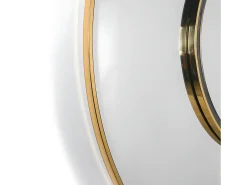 Les Tendances Espejo de pared redondo Alma de cristal y metal Dorado