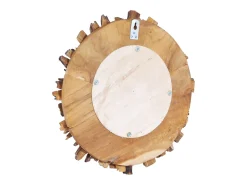 Espejo de pared redondo teca 40 cm ES540090 Marru00f3n Outlet