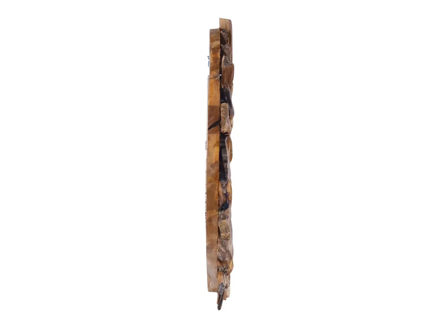 Espejo de pared redondo teca 40 cm ES540090 Marru00f3n Outlet