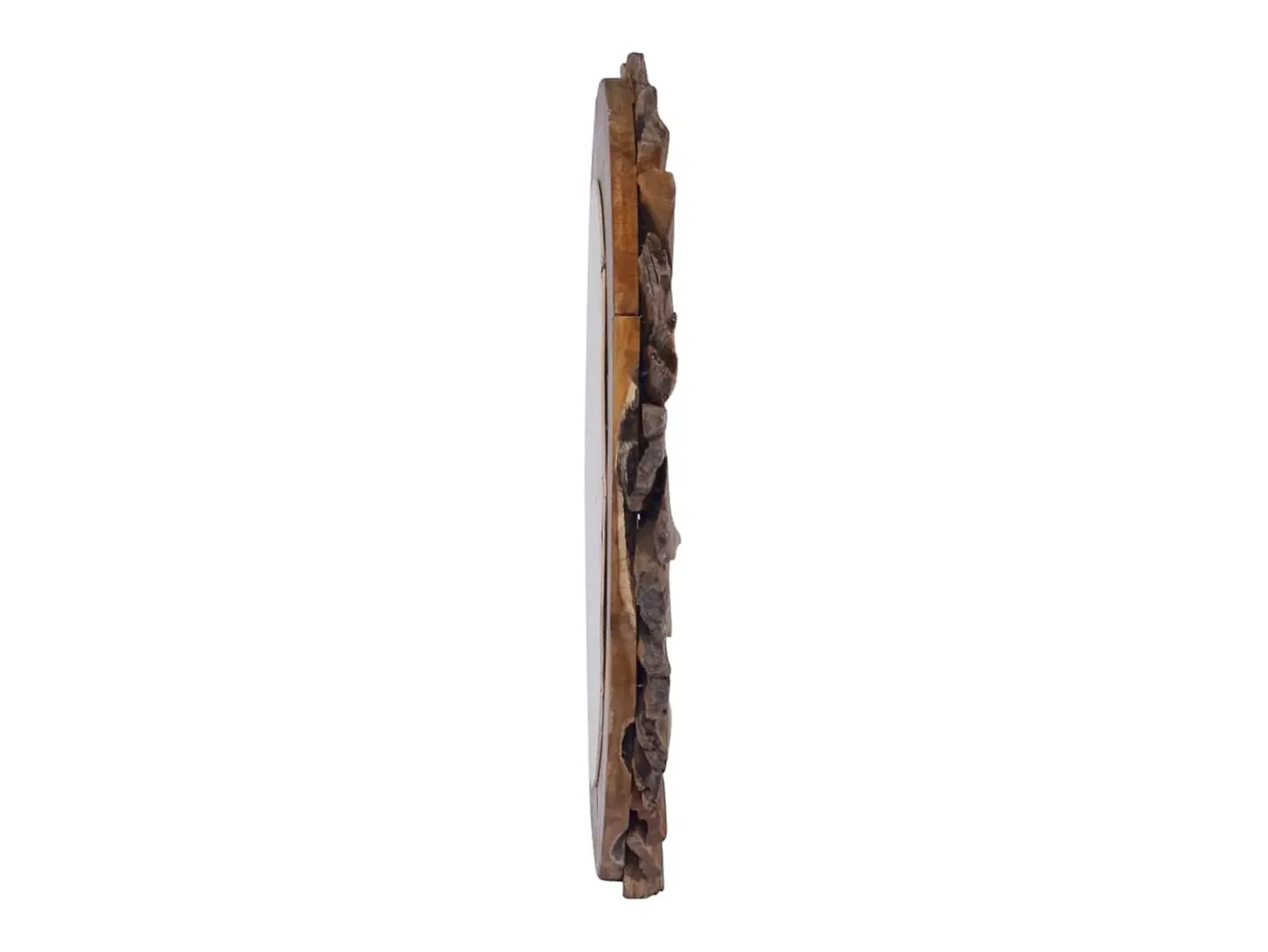 Espejo de pared redondo teca 60 cm ES475183 Marru00f3n