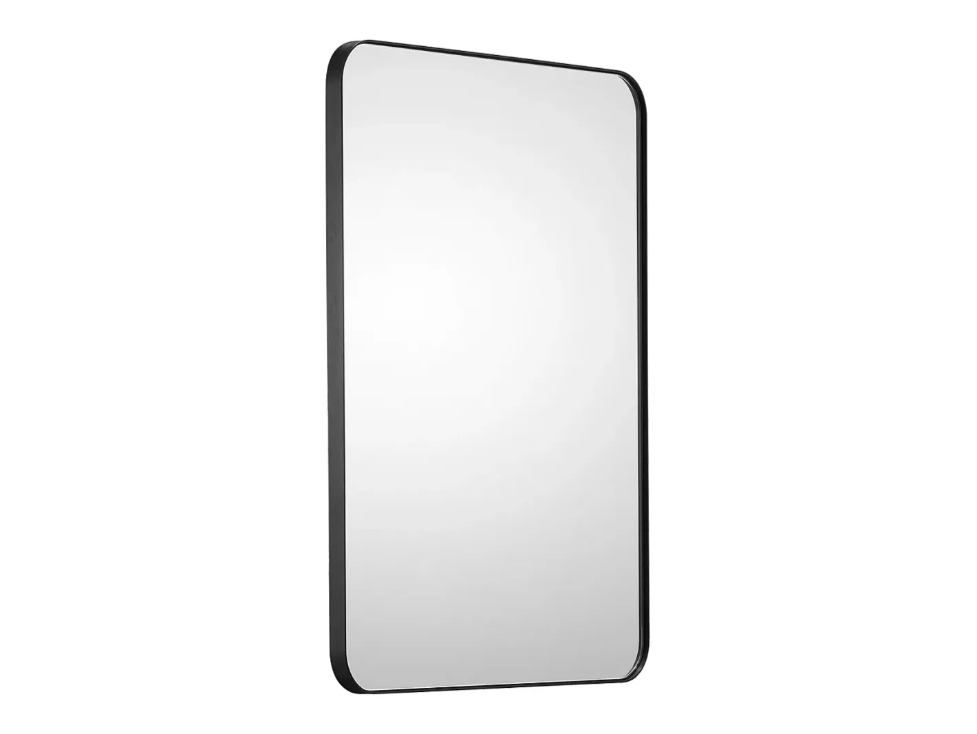 Sale Espejo de Pared SucceBuy, 55,8 X 76,1 cm, , Con Marco de Aleación de Aluminio, Película Antideslizante, Resistente a Rayones para la Casa Negro