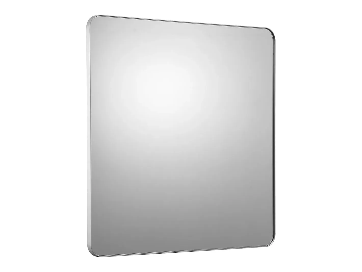 Espejo De Pared|Espejo-Espejo de Pared SucceBuy, 91,5 x 91,5 cm, Plata, Espejo Resistente a Rayones con Soporte en Forma de Z, con Contornos en Aleación de Aluminio Plateado