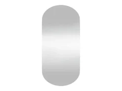 Espejo de pared vidrio ovalado 45x100 cm ES523864 Plateado Online