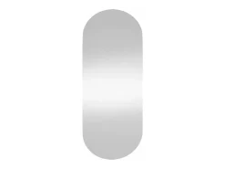 Espejo De Pared|Espejo-Espejo de pared vidrio ovalado 40x90 cm ES218886 Plateado