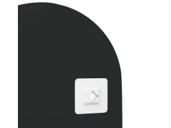 Best Espejo de pared vidrio ovalado 35x80 cm ES358717 Plateado