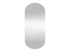 Best Espejo de pared vidrio ovalado 35x80 cm ES358717 Plateado