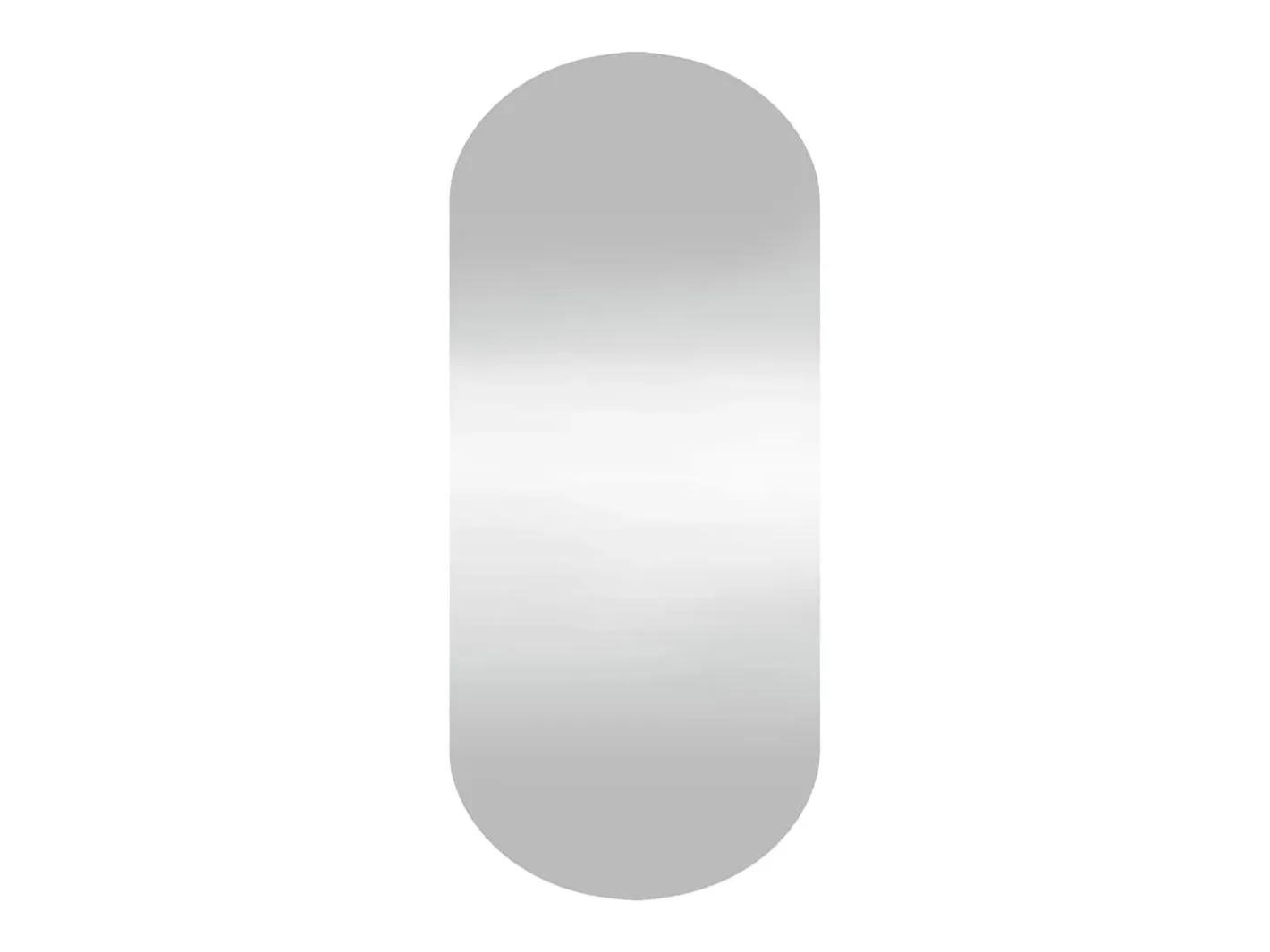 Best Espejo de pared vidrio ovalado 35x80 cm ES358717 Plateado