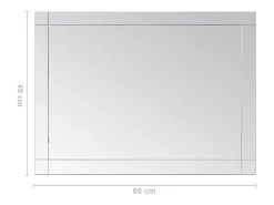 Online Espejo de pared 60x40 cm Cristal Plateado