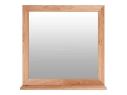 Outlet Espejo de pared 55x55 cm Madera maciza de nogal Marru00f3n