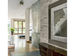 DECOWOOD Espejo De Pared|Espejo-Espejo de pared 60x80cm - NILO - Gris