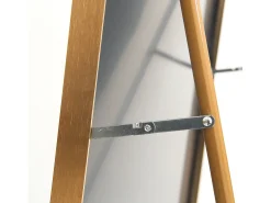 Espejo-Espejo de pie - Marco de metal - 180 x 80 cm - Arqueado - Para salón o vestidor - Dorado