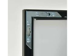 Outlet Espejo de pie - Marco de metal - 180 x 80 cm - Rectangular - Para salón o vestidor - Negro
