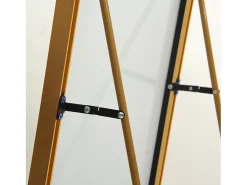 Online Espejo de pie - Marco de metal - 162 x 53 cm - Ángulo de inclinación ajustable - Para salón o vestidor Dorado