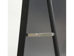 Espejo de pie - Marco de metal - 180 x 80 cm - curvo - para salón o vestidor - Negro Online