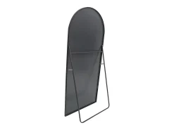Espejo de pie - Marco de metal - 180 x 80 cm - curvo - para salón o vestidor - Negro Online