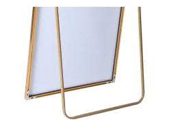 Espejo-Espejo de pie - Marco de metal - 180 x 80 cm - Rectangular - Para salón o vestidor - Dorado