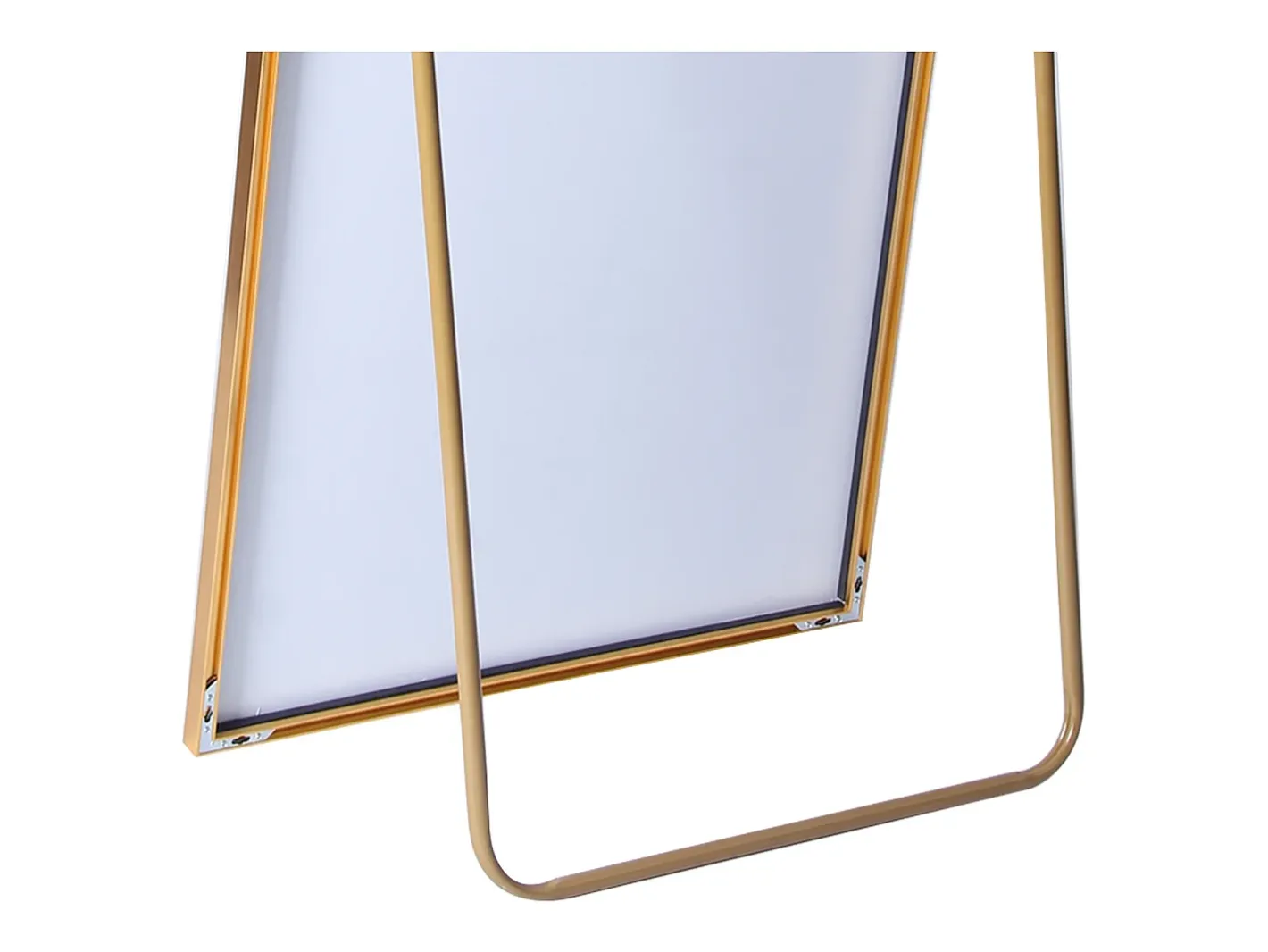 Espejo-Espejo de pie - Marco de metal - 180 x 80 cm - Rectangular - Para salón o vestidor - Dorado