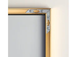 Espejo-Espejo de pie - Marco de metal - 180 x 80 cm - Rectangular - Para salón o vestidor - Dorado