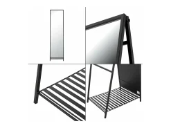 Sale Helloshop26 Espejo de pie 160 x 44 x 60 cm 03_0007977 Negro