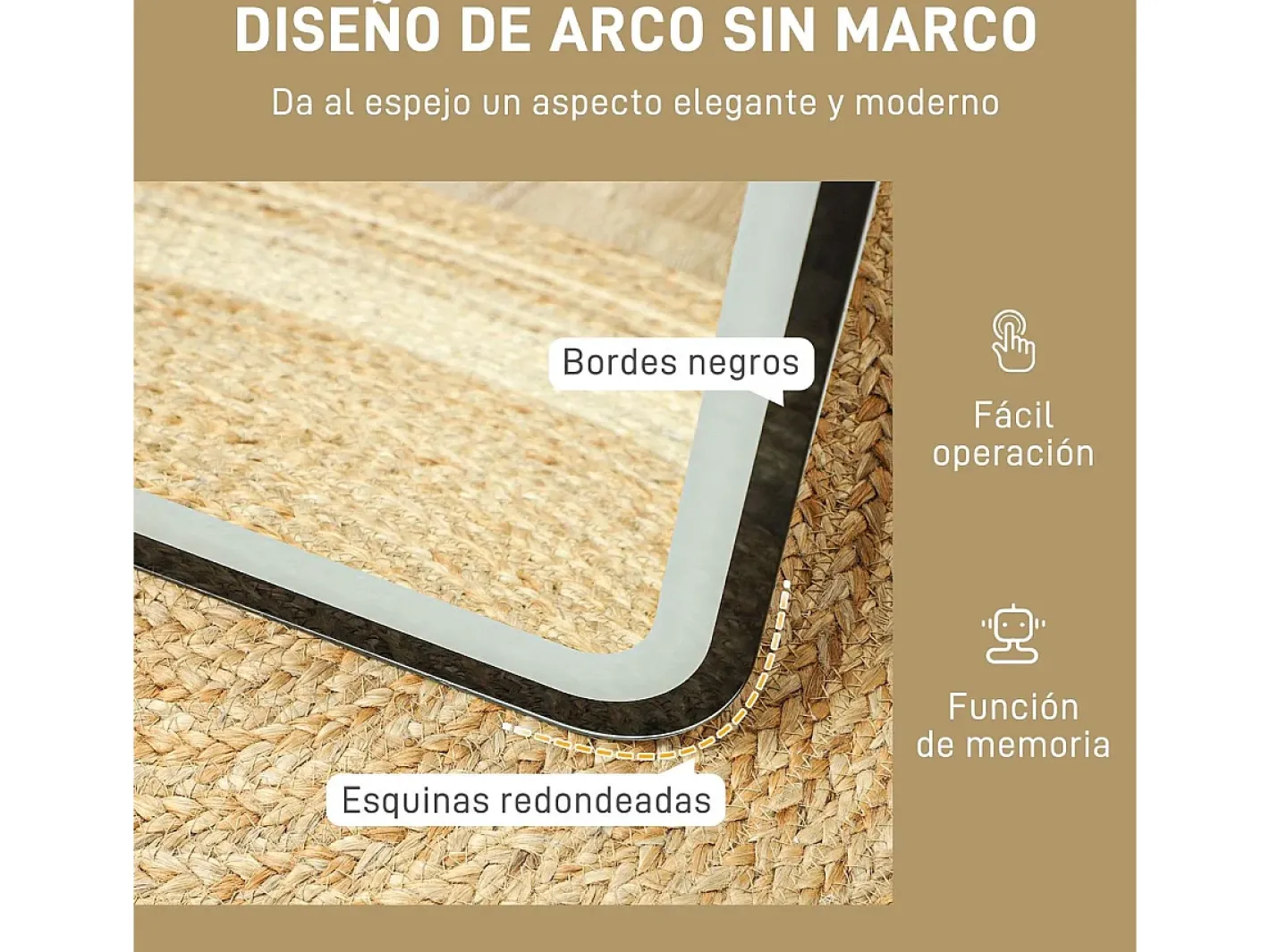 Homcom Espejo de pie Atlantis luz LED ajustable 150x40 cm Negro Discount
