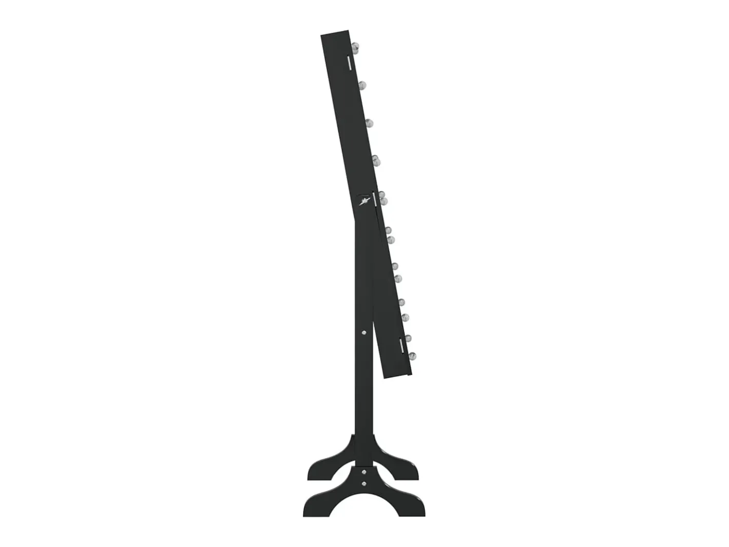 Espejo-Espejo de pie blanco con LED 34x37x146 cm Negro