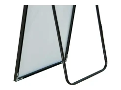 Espejo de pie de 180 x 80 cm, marco de aluminio , espejo de pared moderno para colocar de pie o colgar Negro Sale