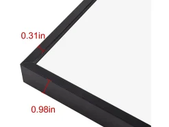 Outlet Espejo de pie de 162 x 53 cm, marco de aluminio , espejo de pared moderno para colocar de pie o colgar Negro