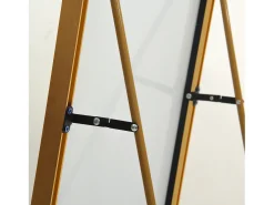 Espejo-Espejo de pie de 162 x 53 cm, marco de aluminio , espejo de pared moderno para colocar de pie o colgar Dorado