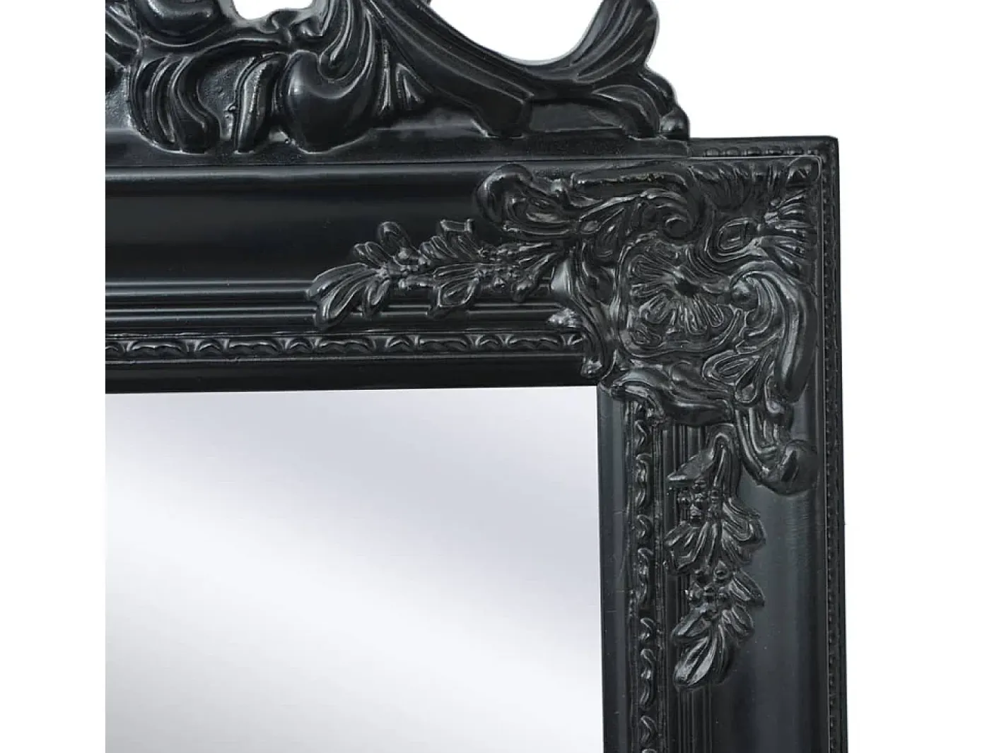 Espejo-Espejo de pie estilo barroco 160x40 cm ES867574 Negro