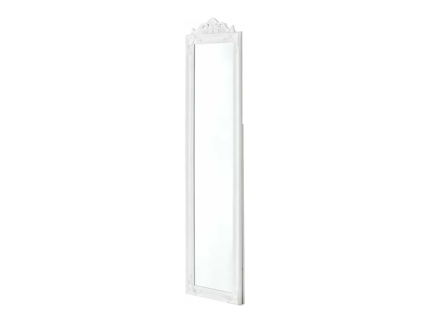 Helloshop26 Espejo-Espejo de pie inclinable 160 x 40 cm mate 03_0007961 Blanco