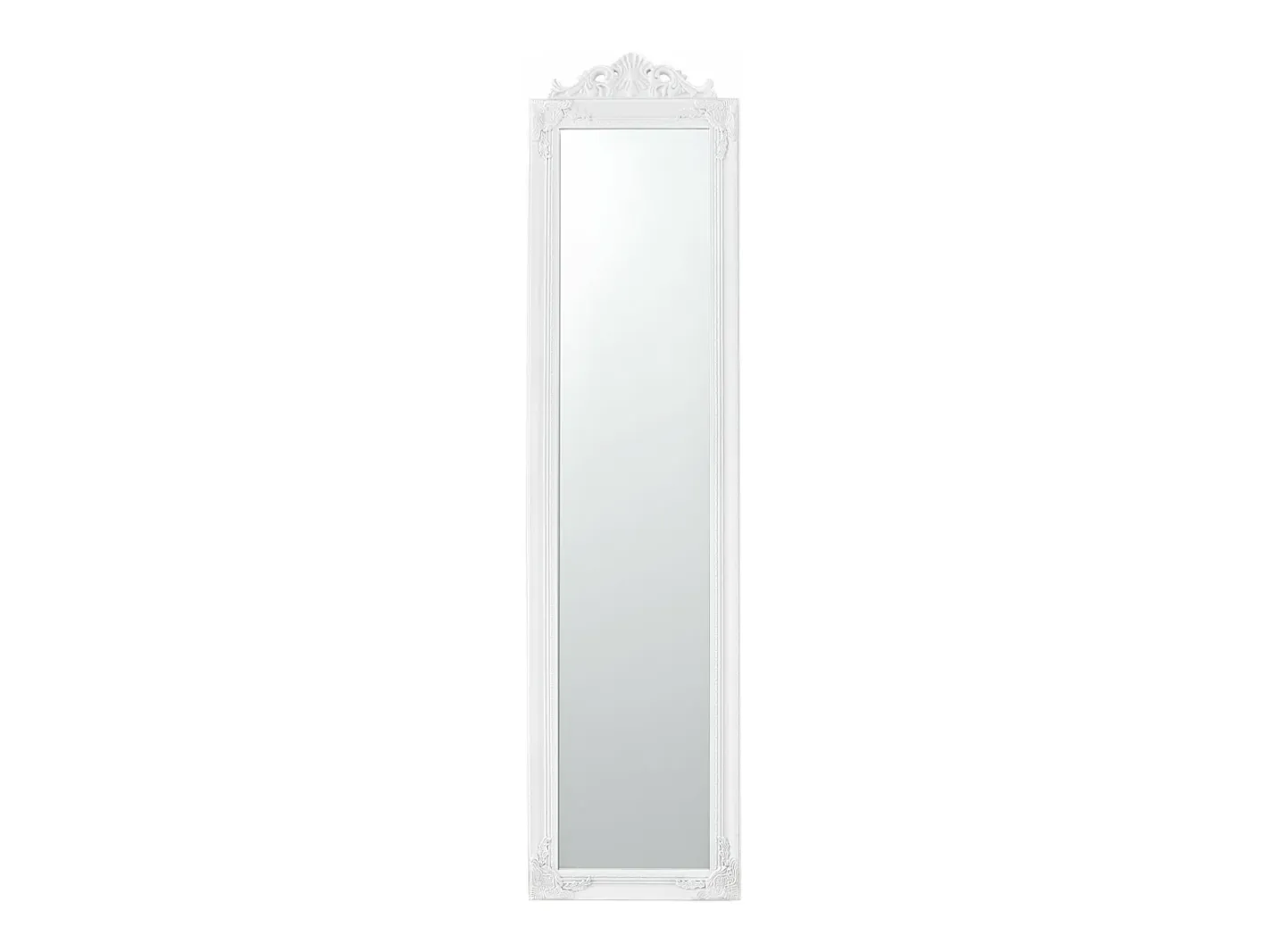Helloshop26 Espejo-Espejo de pie inclinable 160 x 40 cm mate 03_0007961 Blanco