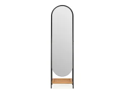 Les Tendances Espejo de pie MUSTO de madera, metal y ratán – 171,5 cm Negro