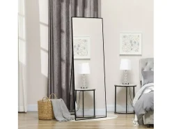 Sale Espejo de pie rectangular 164×54 cm con marco – Diseño minimalista y moderno Negro