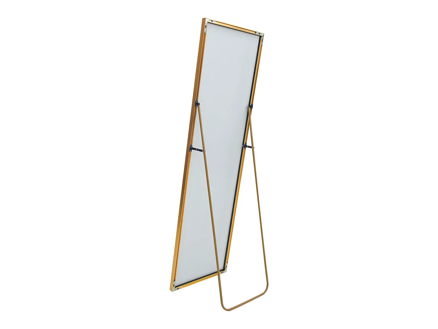 Espejo de pie rectangular con marco de metal HD Espejo de pie grande para sala de estar, dormitorio y vestidor Espejo 165x60cm Dorado Clearance
