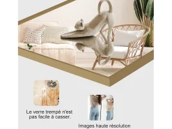 Espejo de pie rectangular 174×63 cm con marco – Diseño minimalista y moderno Dorado Hot