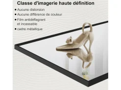 Espejo-Espejo de pie rectangular 174×63 cm con marco – Diseño minimalista y moderno Negro