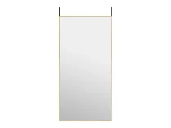 Espejo de puerta 50x100 cm Cristal y aluminio Dorado New