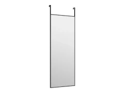 Espejo-Espejo de puerta 30x80 cm Cristal y aluminio Negro