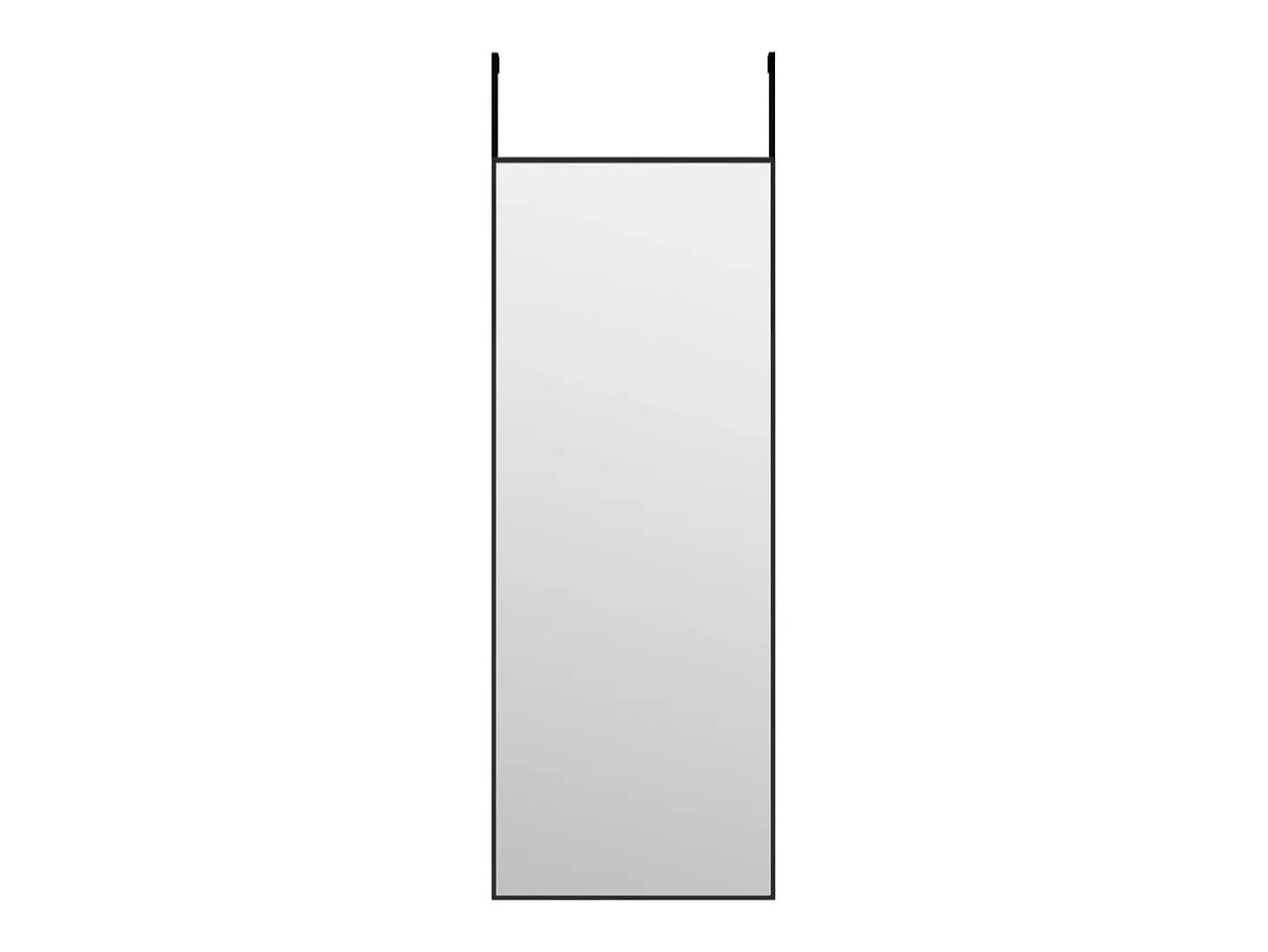 Espejo-Espejo de puerta 30x80 cm Cristal y aluminio Negro
