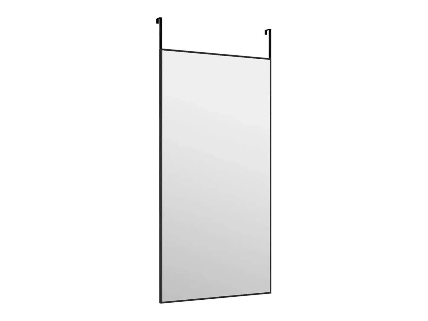 Espejo-Espejo de puerta 40x80 cm Cristal y aluminio Negro