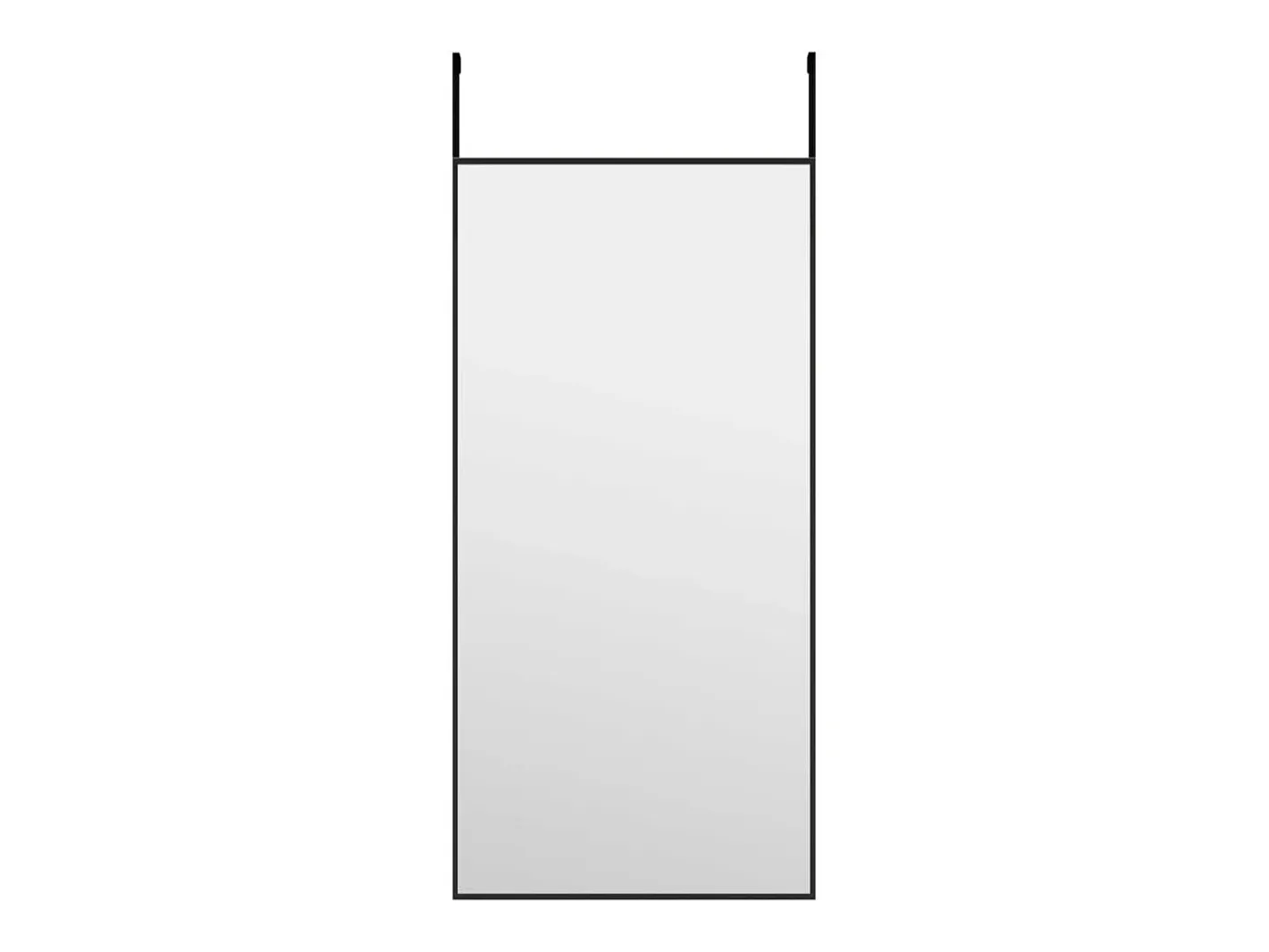 Espejo-Espejo de puerta 30x60 cm Cristal y aluminio Negro